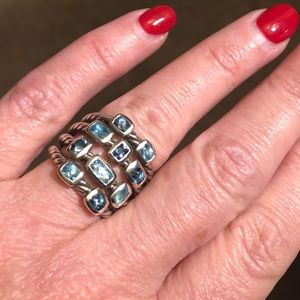 David Yurman Blue Topaz Confetti Ring